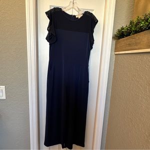 Navy Michael Kors Mesh Top Jumpsuit Size Medium
